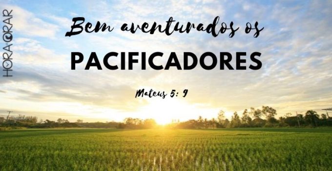 Pôr do sol Bem Aventurados os Pacificadores Mateus 5: 9