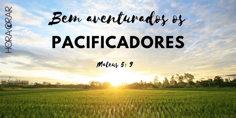 Pôr do sol Bem Aventurados os Pacificadores Mateus 5: 9