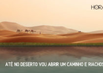 Camelos andando no deserto e um rio ao lado Isaías 43:19