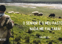 Pastor apascentando as ovelhas no campo Salmos 23:1s