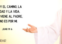 Jesús brazo extendido fondo claro Juan 14:6