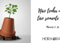 Vaso caido com a boca para baixo, mas planta está nascendo igual. Marcos 5: 36