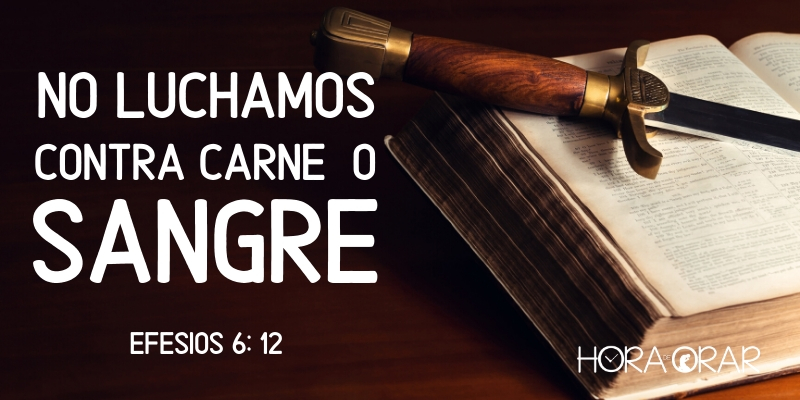 No luchamos contra carne o sangre. Efesios 6: 12