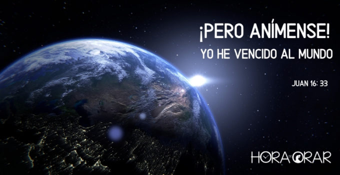 Planeta tierra visto desde el universo. Juan 16: 33