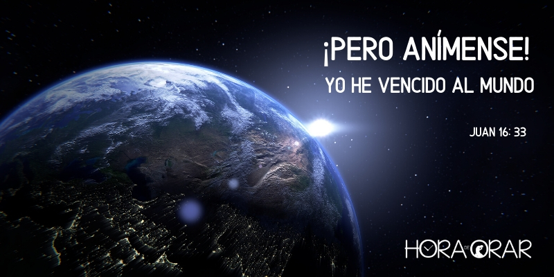 Planeta tierra visto desde el universo. Juan 16: 33