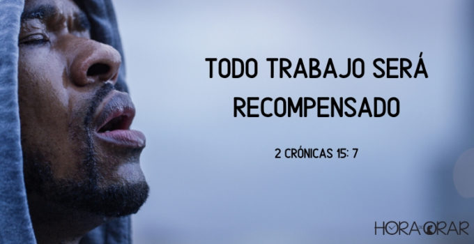 Hombre trabajador sudado y cansado. 2 Crónicas 15: 7