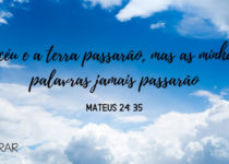 Céu com nuvens brancas. Mateus 24: 35