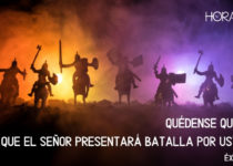 Soldados en campo de batalla. Éxodo 14: 14