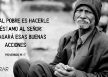 Un anciano que vive en la calle. Proverbios 19: 17
