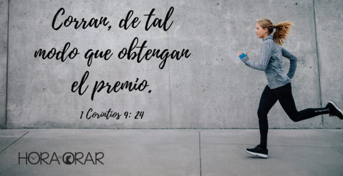 Mujer corre. 1 Corintios 9: 24