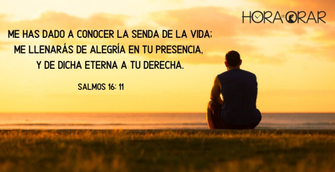 Hombre sentando pensando. Salmos 16: 11