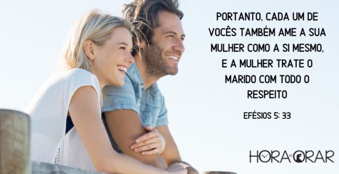 Casal feliz. Efesios 5: 33