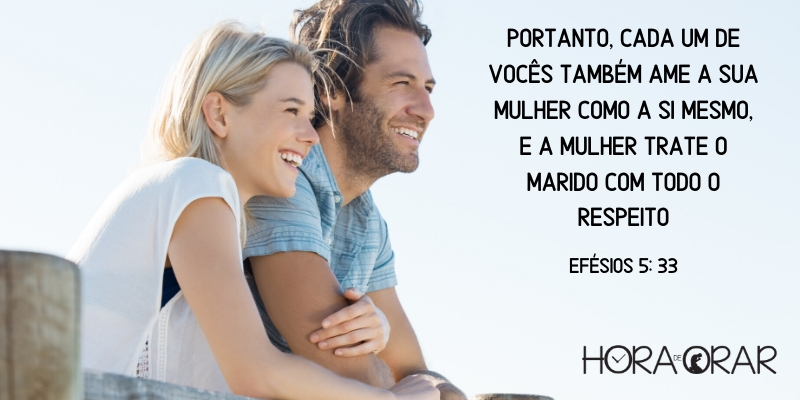 Casal feliz. Efesios 5: 33