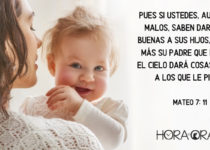 Una madre y su bebe. Mateo 7: 11