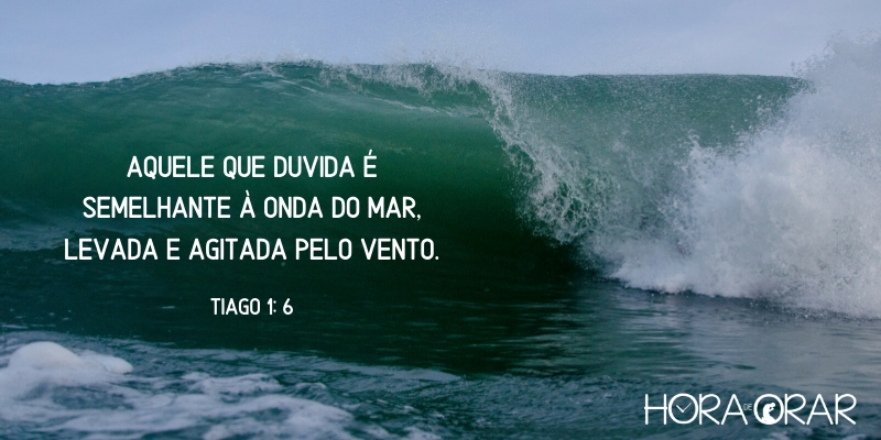 Ondas do mar. Tiago 1: 6