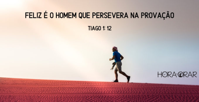 Homem correndo. Tiago 1: 12
