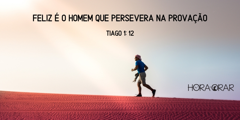 Homem correndo. Tiago 1: 12