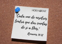 Nota pegada a mural. Romanos 14:12