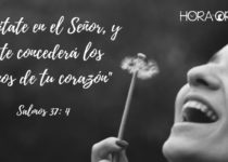 Mujer sopla una flor. Salmos 37:4