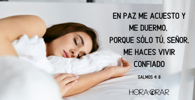 Una mujer durmiendo. Salmos 4: 8