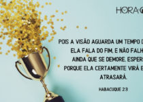 Um troféu. Habacuque 2: 3