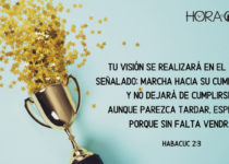 Un trofeo. Habacuc 2:3