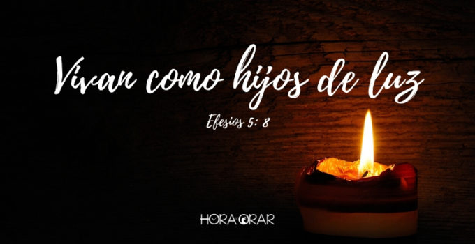 Una vela prendida. Efesios 5: 8