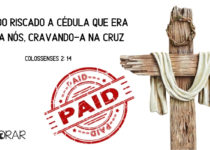 Uma cruz e o selo de divida paga. Colossenses 2:14