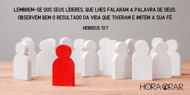 Figuras representando um líder e seus seguidores. Hebreus 13:7