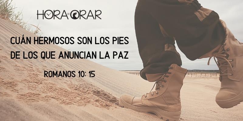 Pies de un agente de la paz. Romanos 10:15