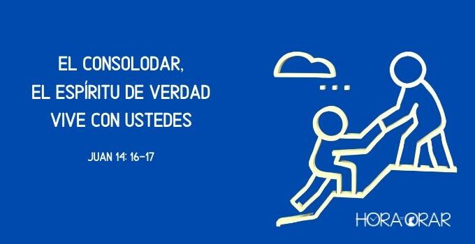 El Espíritu Santo ayuda un hombre a subir. Juan 14:16