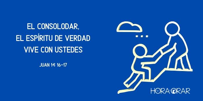 El Espíritu Santo ayuda un hombre a subir. Juan 14:16