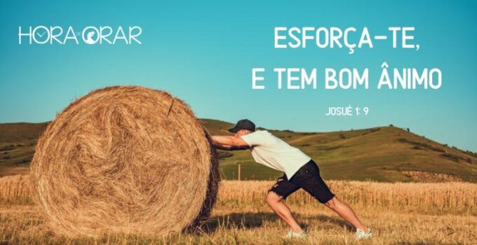 Homem trabalhando no campo. Josué 1: 9