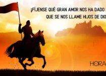 Hombre a caballo en la era medieval. 1 Juan 3:1