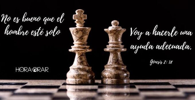El rey y la reina en el juego de ajedrez. Génesis 2:18