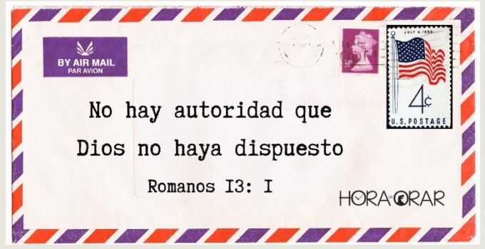 Un sobre de carta. Romanos 13:1