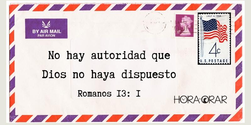 Un sobre de carta. Romanos 13:1