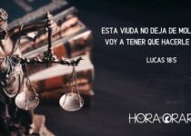 El simbolo de la justicia. Lucas 18:5