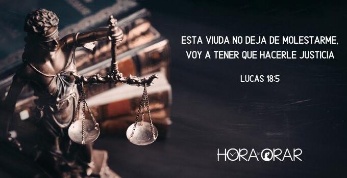 El simbolo de la justicia. Lucas 18:5