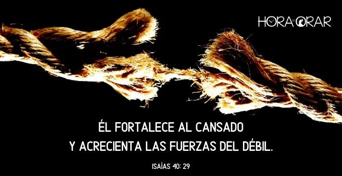 Una cuerda, muy cerca a romperse. Isaías 40:29