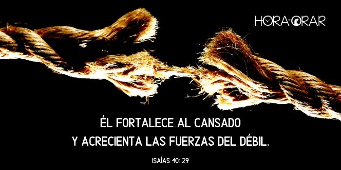 Una cuerda, muy cerca a romperse. Isaías 40:29