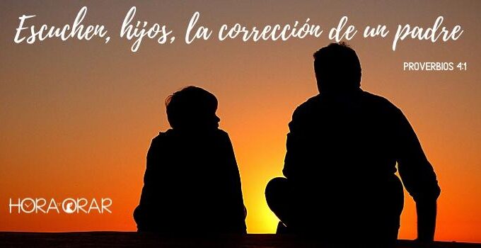 Un padre habla con su hijo. Proverbios 4:1