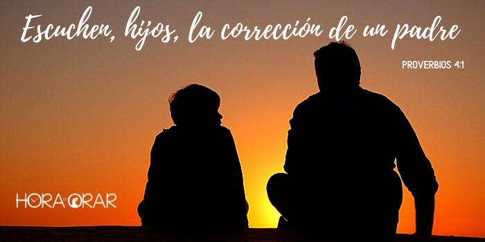 Un padre habla con su hijo. Proverbios 4:1