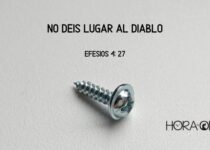 Un tornillo pequeño. Efesios 4:27