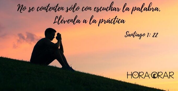 Joven orando. Santiago 1:22