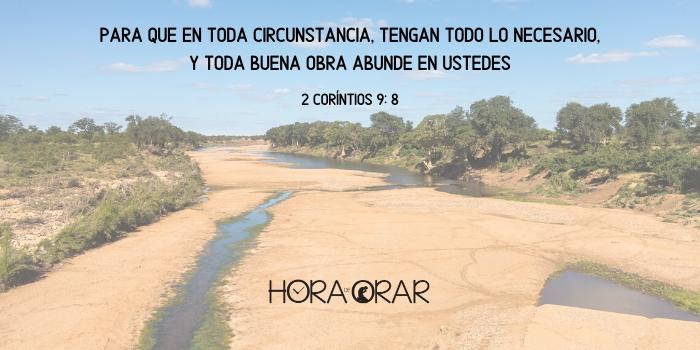 Un río seco. 2 Corintios 9:8