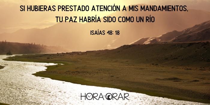 Un río. Isaías 48:18