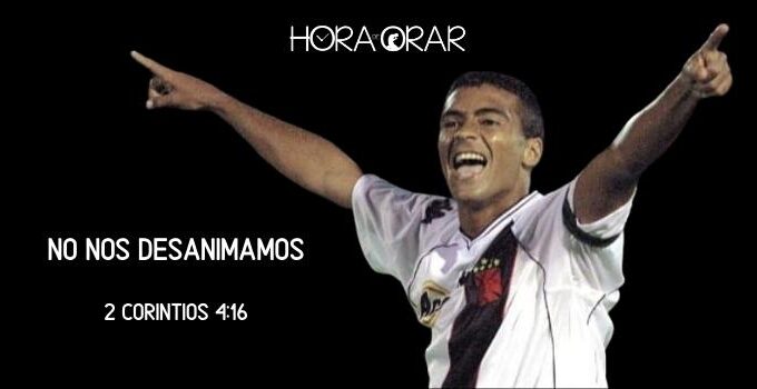 Romario celebra la remontada de Vasco sobre Palmeiras. 2 Corintios 4:16