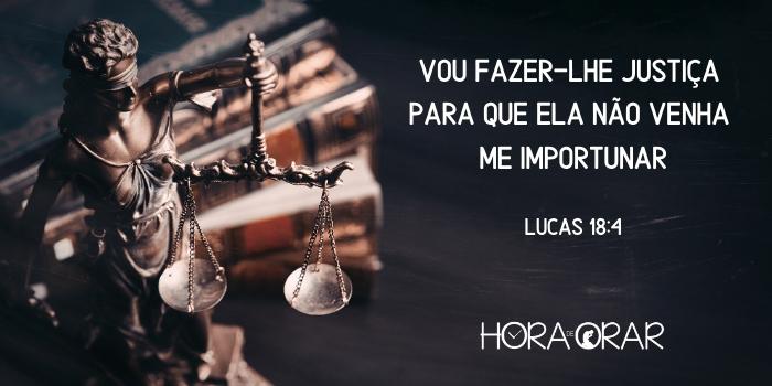 O simbolo da justiça. Lucas 18:4