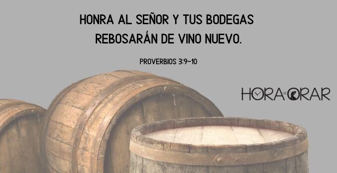 Barriles de vino. Proverbios 3:10